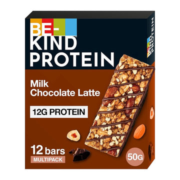 Kind Protein Bars Box of 12 x 50g milk Chocolate Latte | Megapump | Clearance